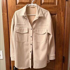 Altar'd State Cream Button-Up Jacket